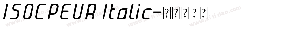ISOCPEUR Italic字体转换